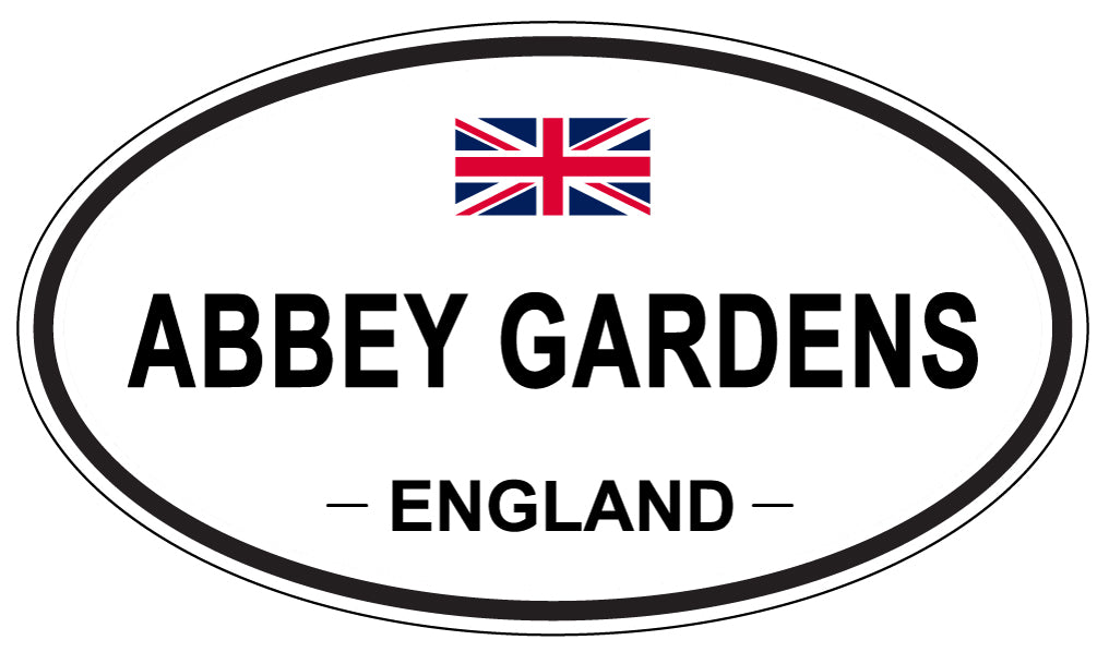 ABBEY GARDENS - Oval Sticker