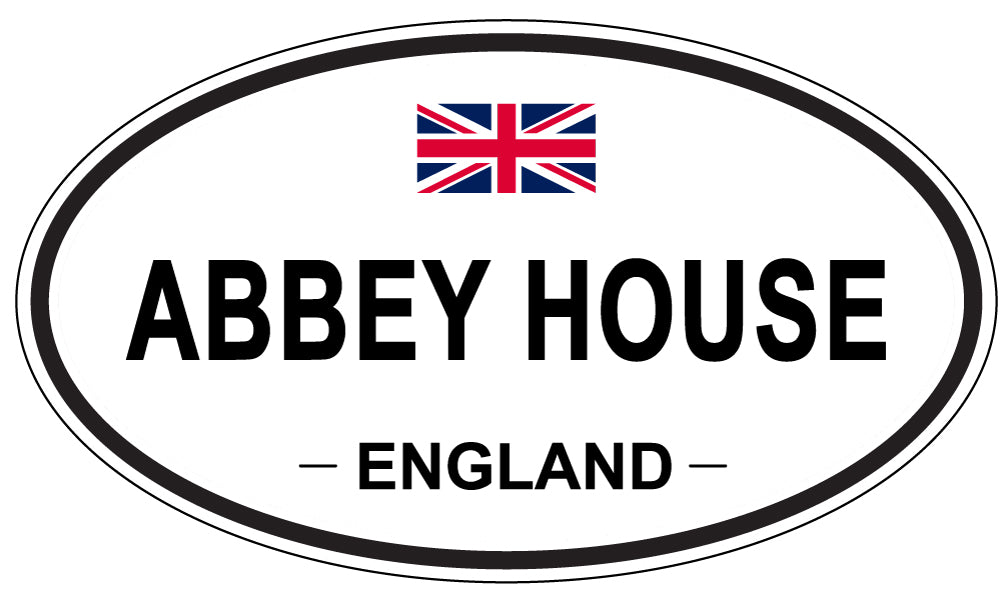 ABBEY HOUSE - Oval Sticker