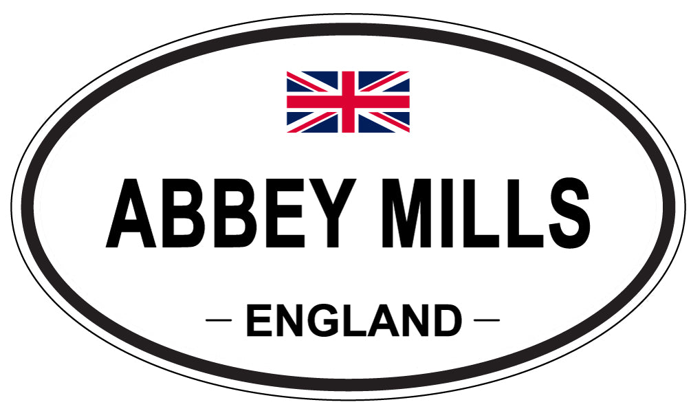 ABBEY MILLS - Oval Sticker