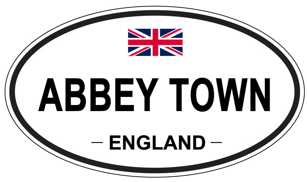 ABBEY TOWN - Oval Sticker