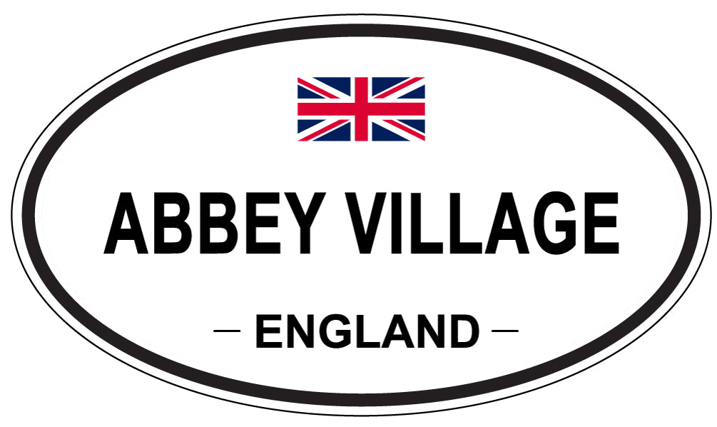 ABBEY VILLAGE - Oval Sticker