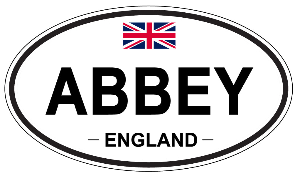 ABBEY, England - Oval Magnet