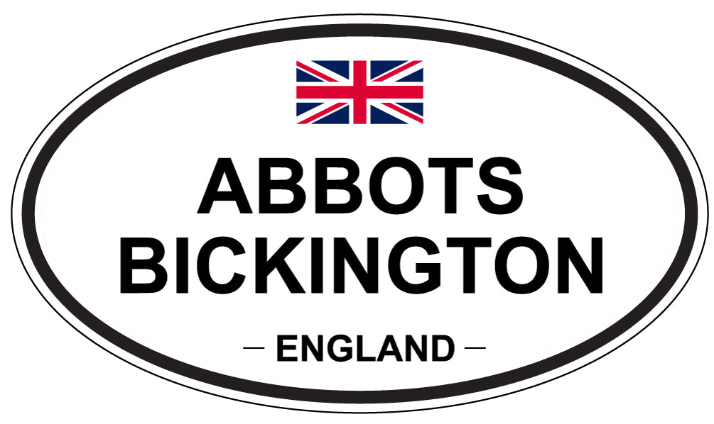 ABBOTS BICKINGTON - Oval Sticker