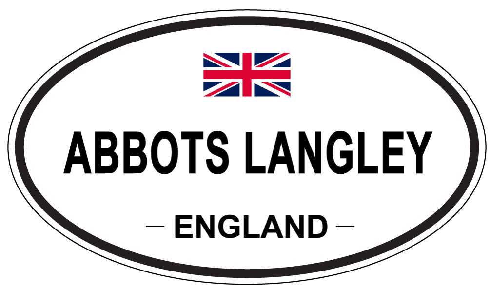 ABBOTS LANGLEY - Oval Sticker