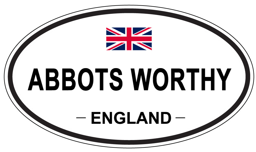ABBOTS WORTHY - Oval Sticker