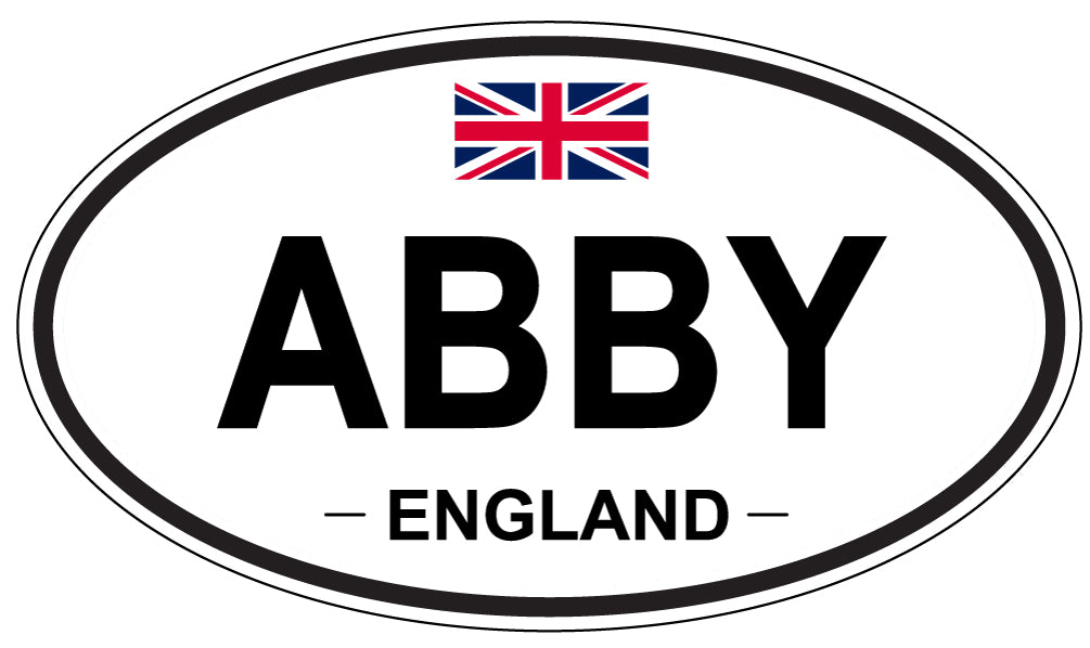 ABBY, England - Oval Magnet