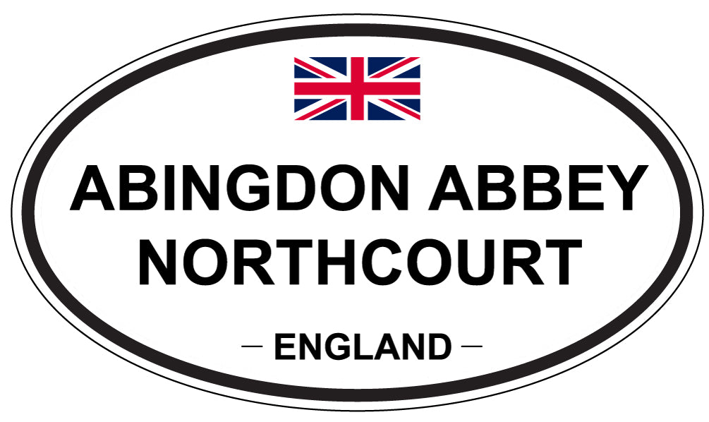ABINGDON ABBEY NORTHCOURT - Oval Sticker