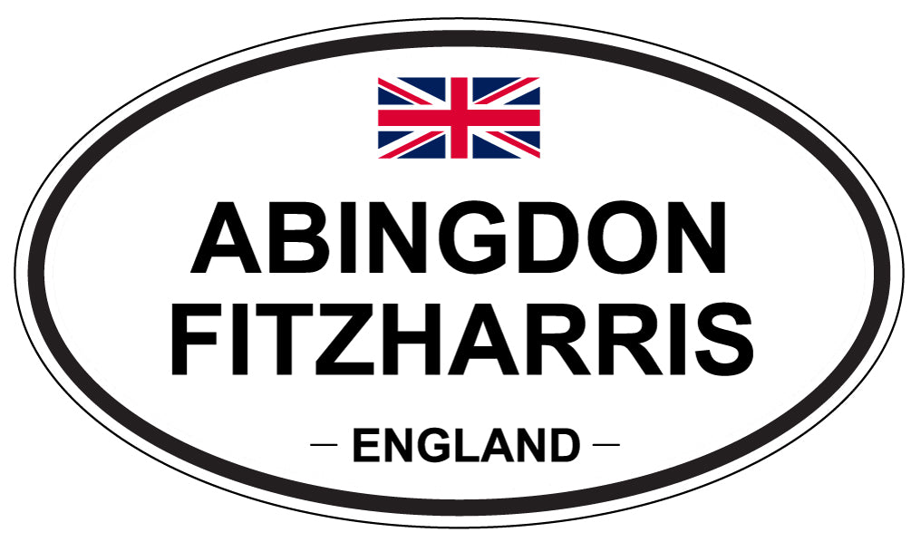 ABINGDON FITZHARRIS - Oval Sticker