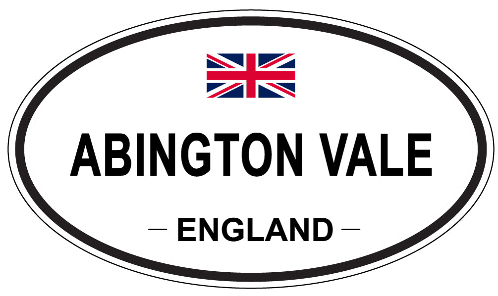 ABINGTON VALE - Oval Sticker