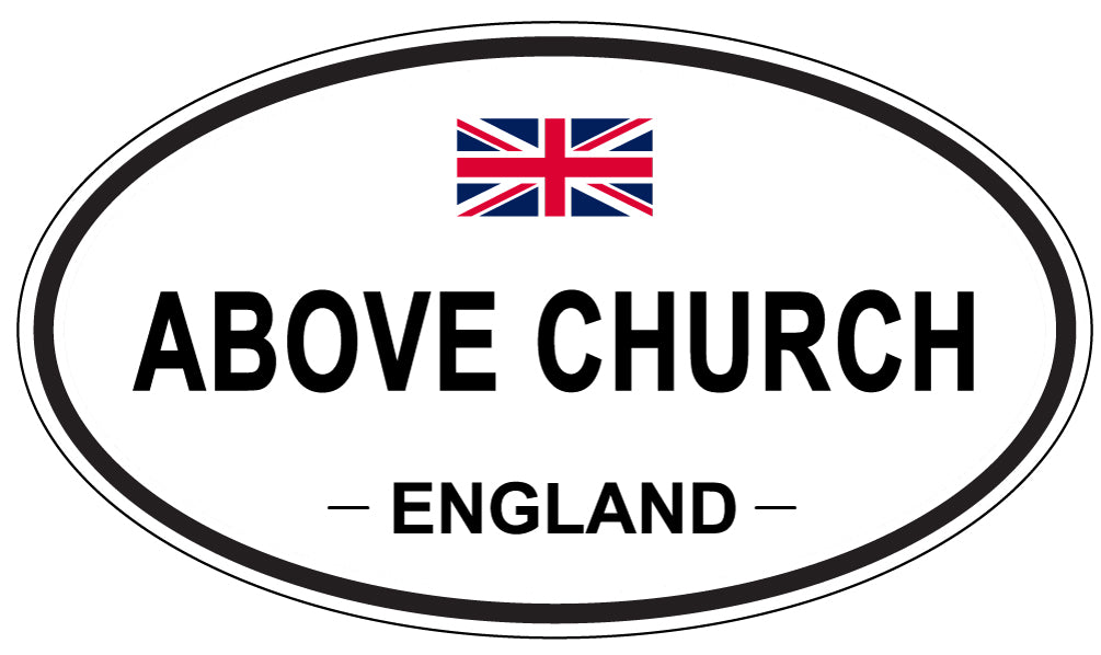 ABOVE CHURCH - Oval Sticker