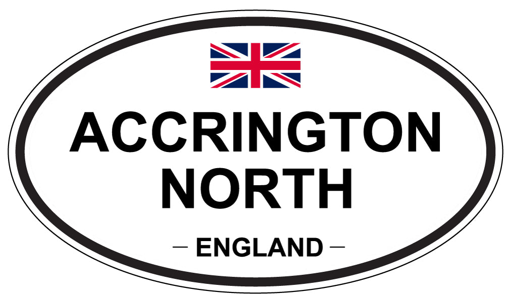 ACCRINGTON NORTH - Oval Sticker