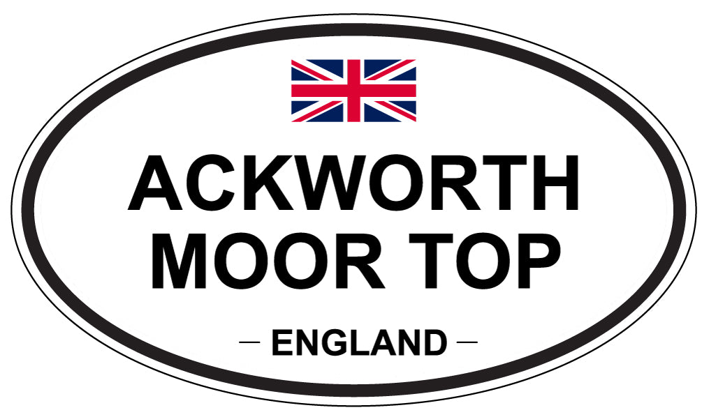 ACKWORTH MOOR TOP - Oval Sticker
