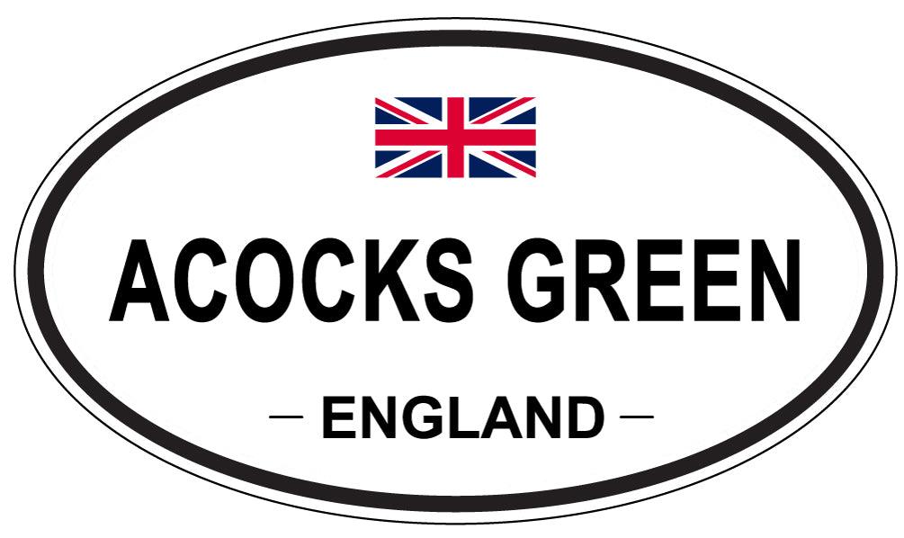 ACOCKS GREEN - Oval Sticker