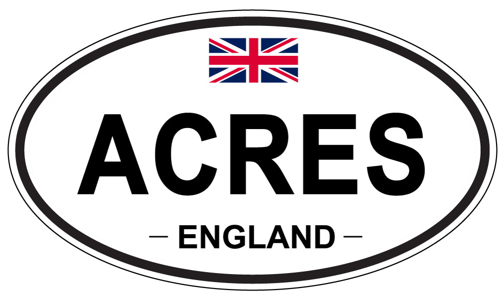 ACRES, England - Oval Magnet
