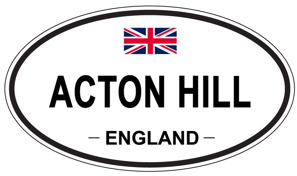 ACTON HILL - Oval Sticker