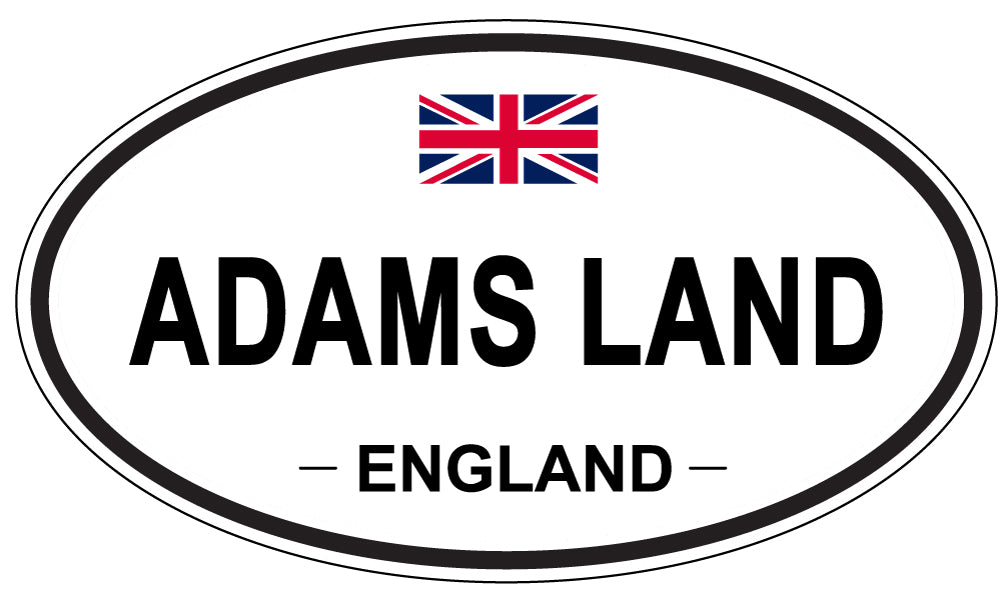 ADAMS LAND - Oval Sticker