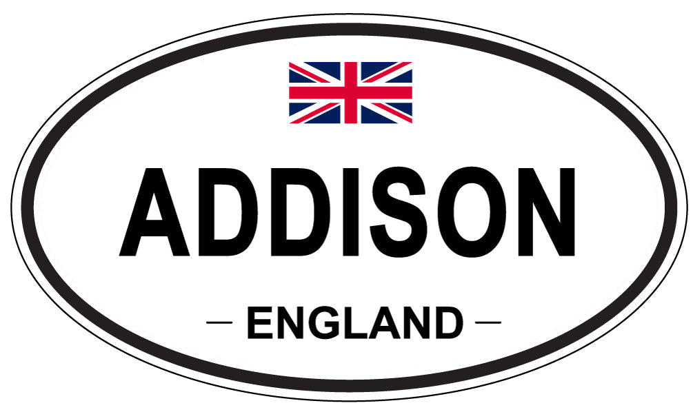 ADDISON, England - Oval Magnet