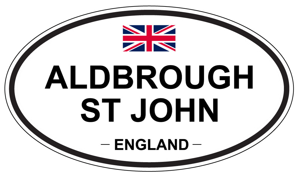 ALDBROUGH ST JOHN - Oval Sticker