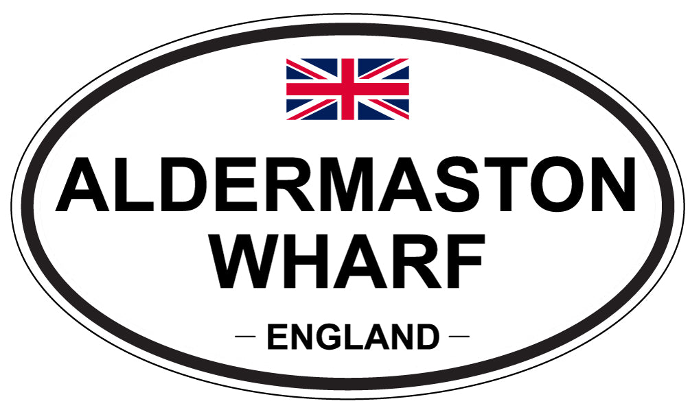 ALDERMASTON WHARF - Oval Sticker