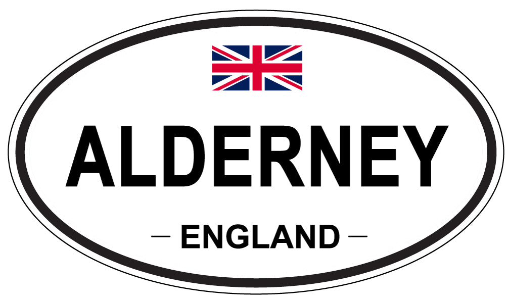 ALDERNEY - Oval Sticker