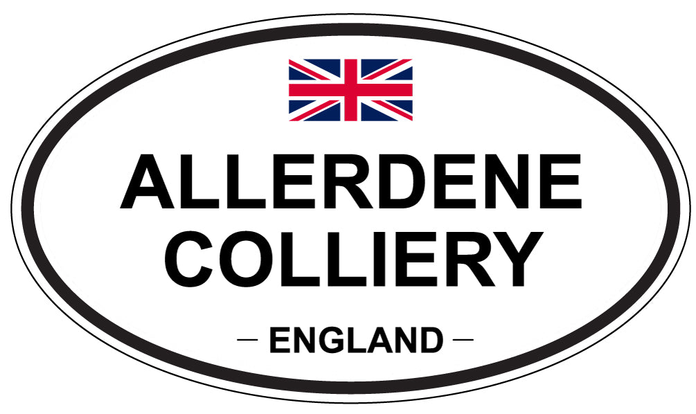 ALLERDENE COLLIERY - Oval Sticker