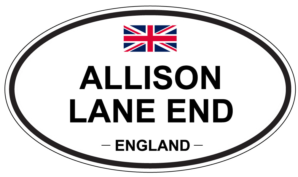 ALLISON LANE END - Oval Sticker