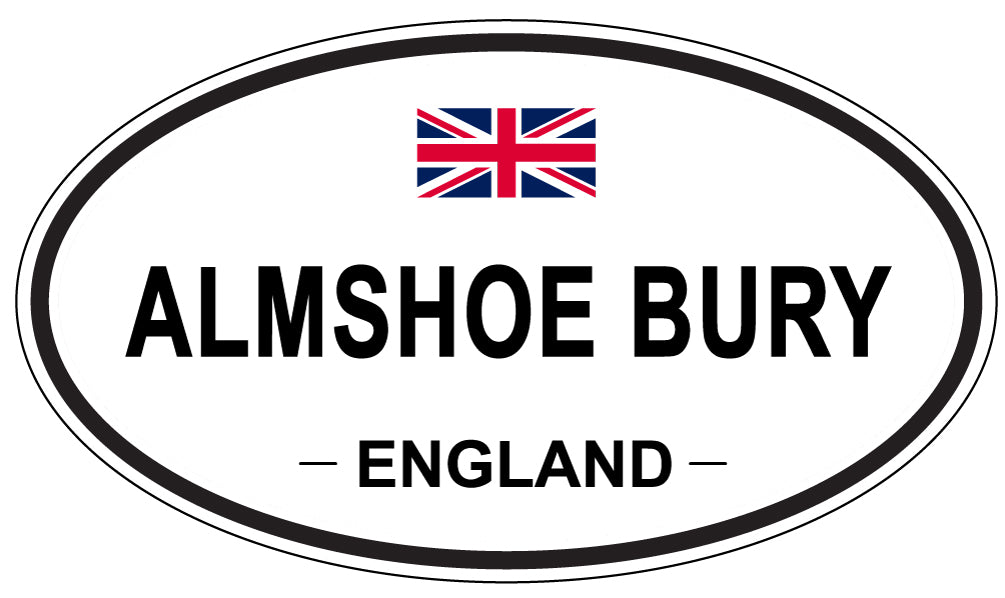 ALMSHOE BURY - Oval Sticker
