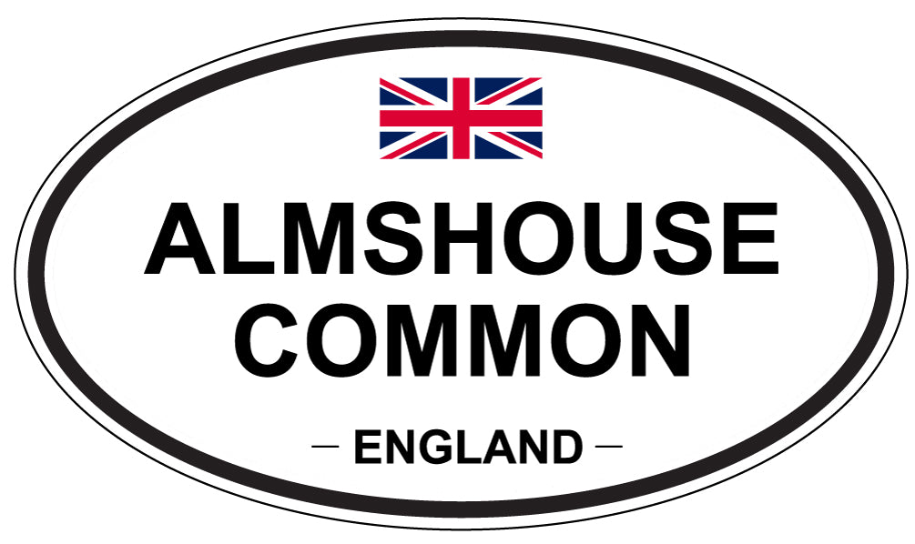 ALMSHOUSE COMMON - Oval Sticker