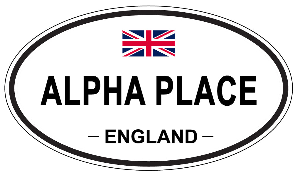 ALPHA PLACE - Oval Sticker