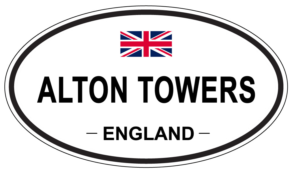 ALTON TOWERS - Oval Sticker