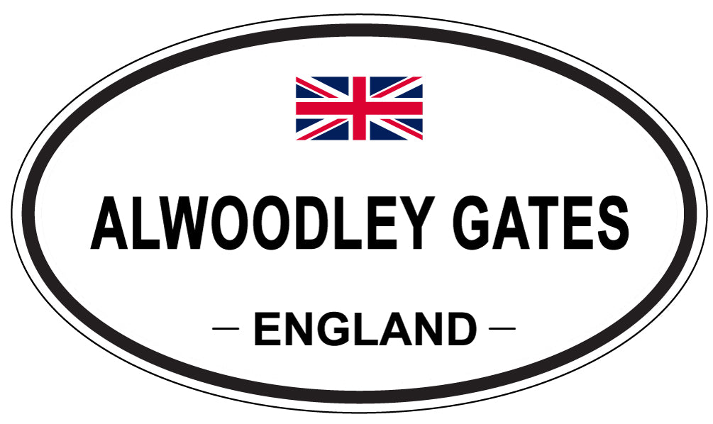 ALWOODLEY GATES - Oval Sticker
