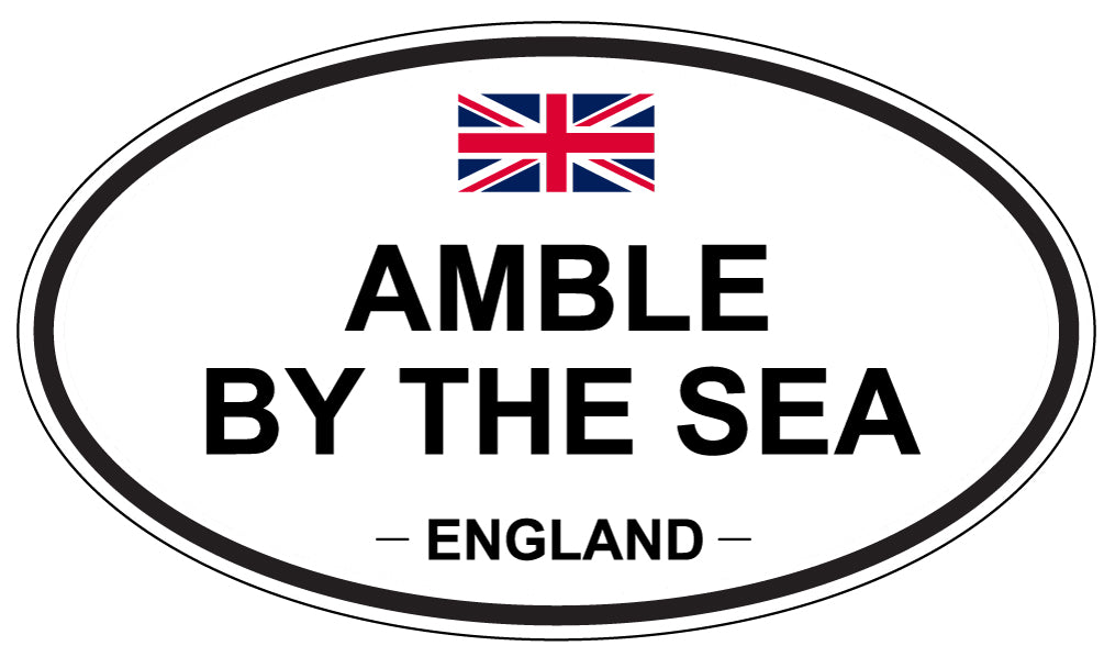 AMBLE BY THE SEA - Oval Sticker
