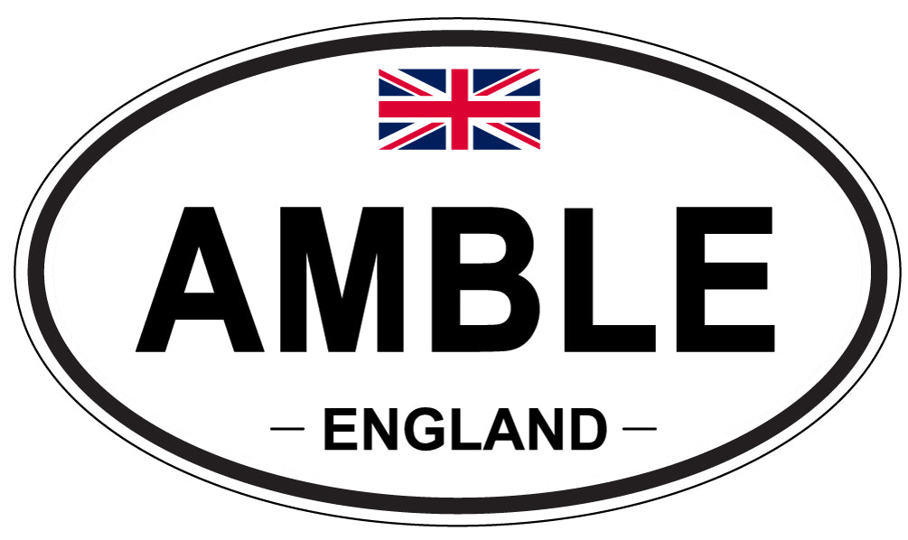 AMBLE, England - Oval Magnet