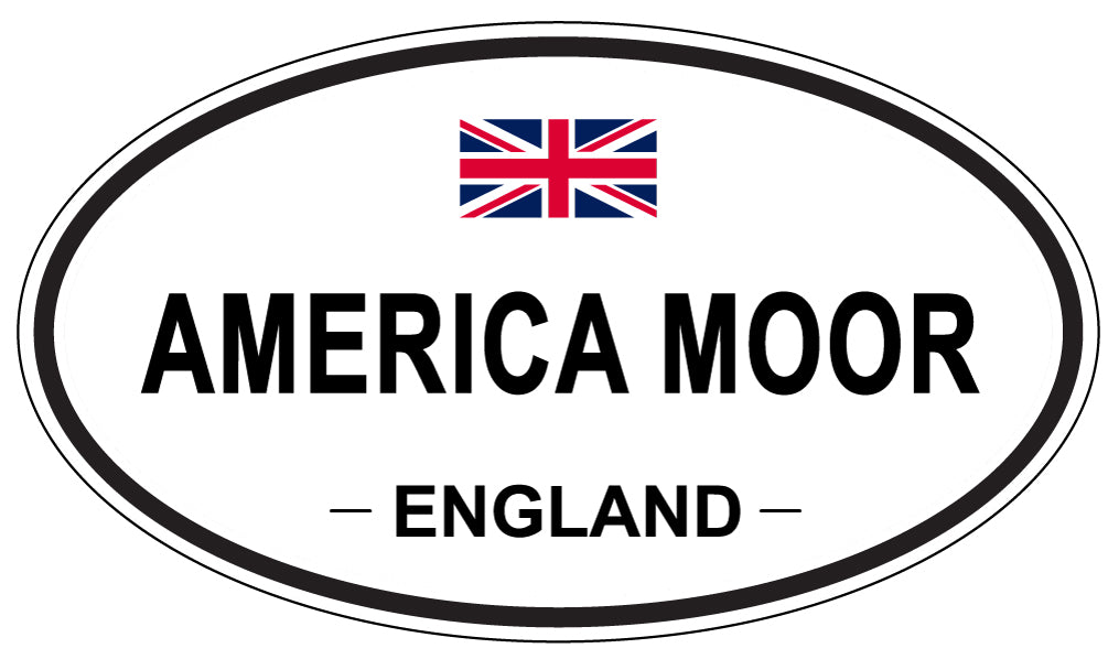 AMERICA MOOR - Oval Sticker