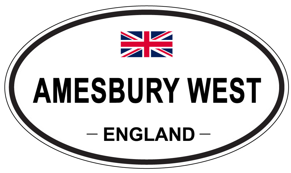 AMESBURY WEST - Oval Sticker