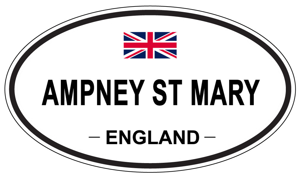 AMPNEY ST MARY - Oval Sticker