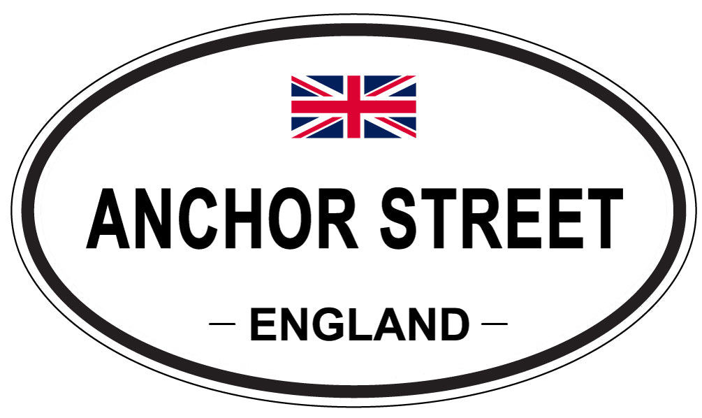 ANCHOR STREET - Oval Sticker