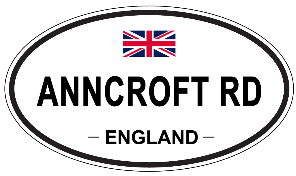 ANNCROFT RD - Oval Sticker