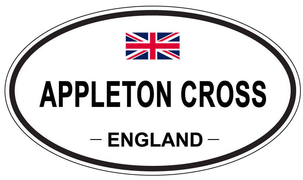APPLETON CROSS - Oval Sticker