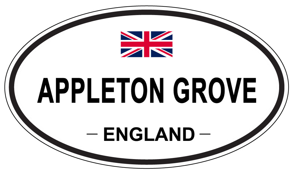 APPLETON GROVE - Oval Sticker
