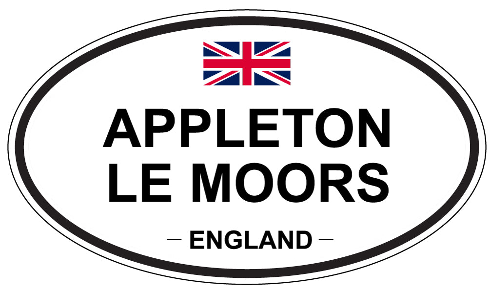 APPLETON LE MOORS - Oval Sticker