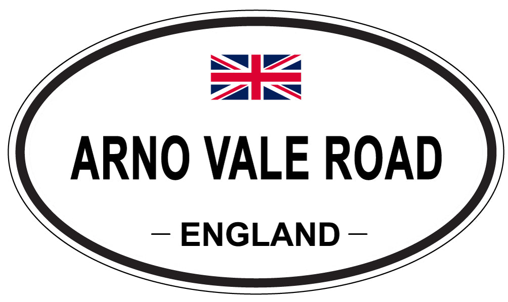 ARNO VALE ROAD - Oval Sticker