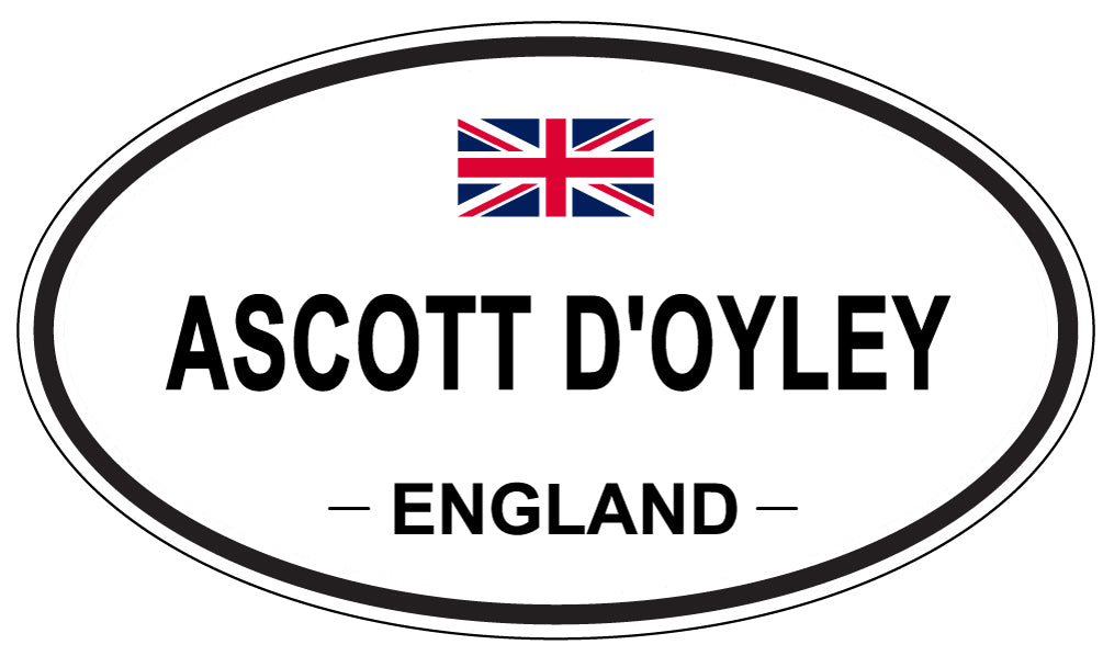 ASCOTT D'OYLEY - Oval Sticker