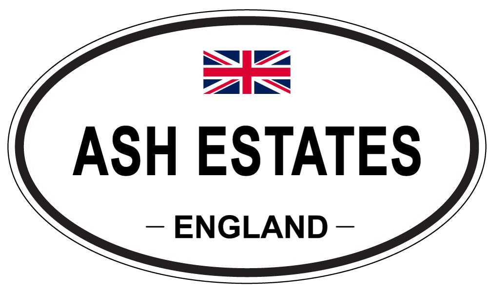 ASH ESTATES - Oval Sticker