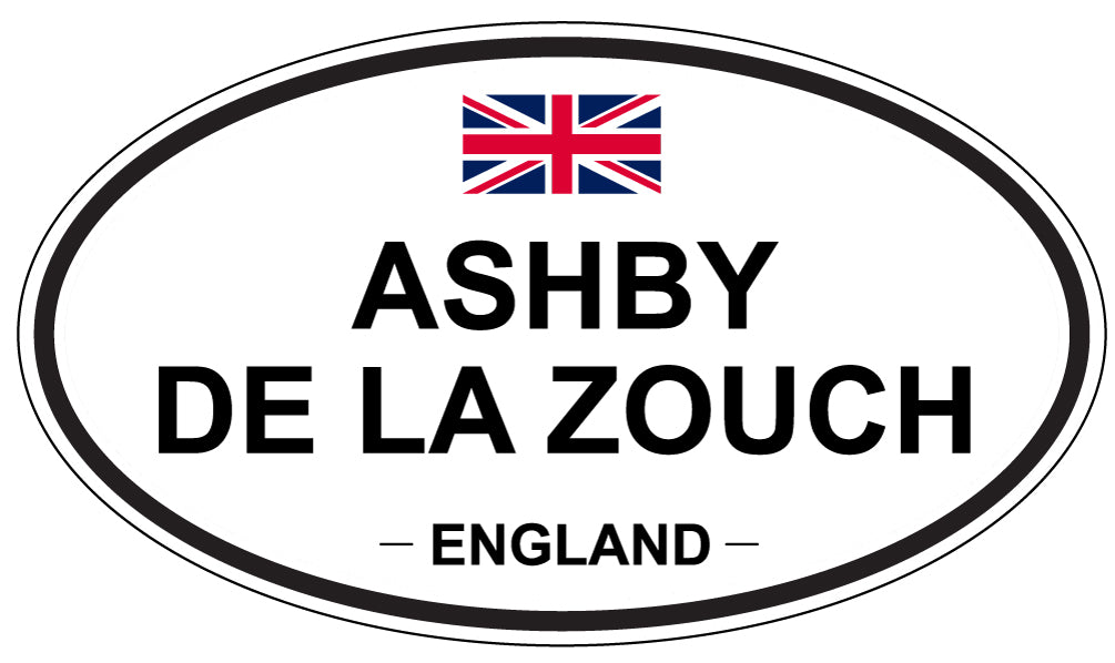 ASHBY DE LA ZOUCH - Oval Sticker