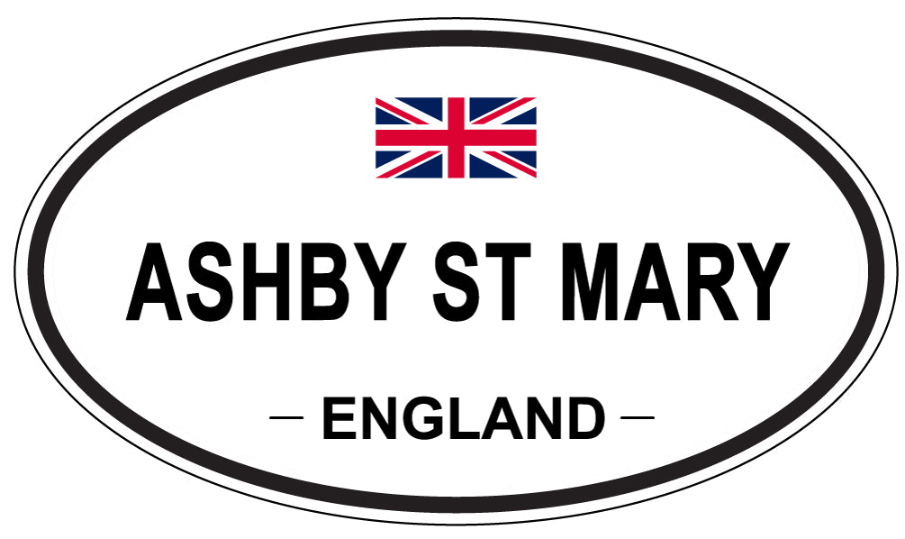 ASHBY ST MARY - Oval Sticker