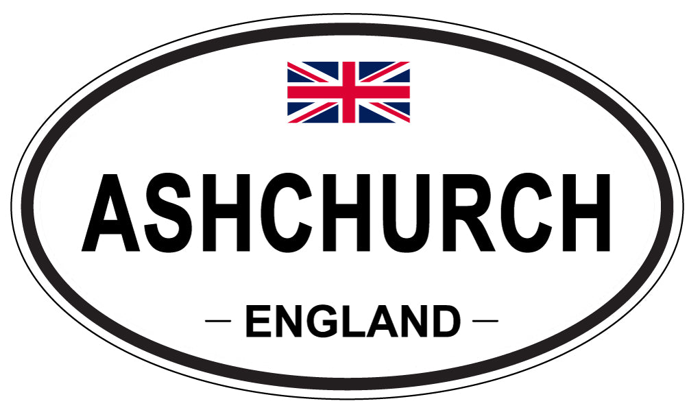 ASHCHURCH - Oval Sticker