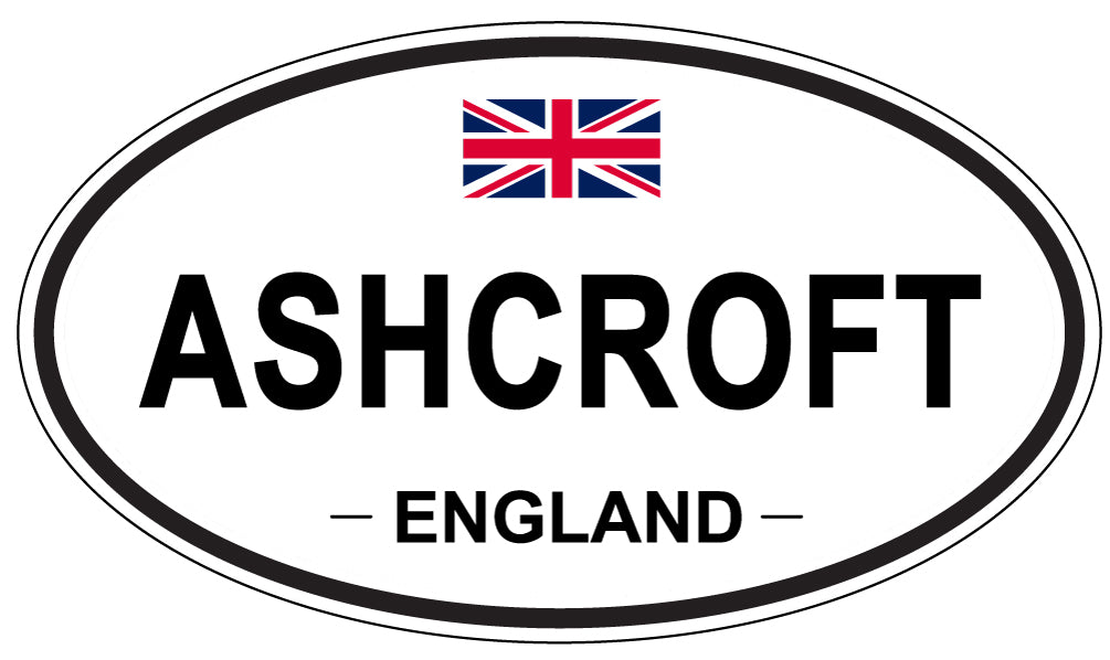 ASHCROFT, ENGLAND - Oval Sticker