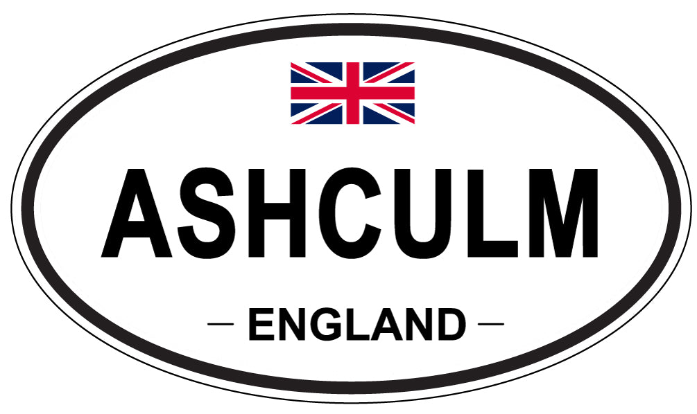 ASHCULM, ENGLAND - Oval Sticker