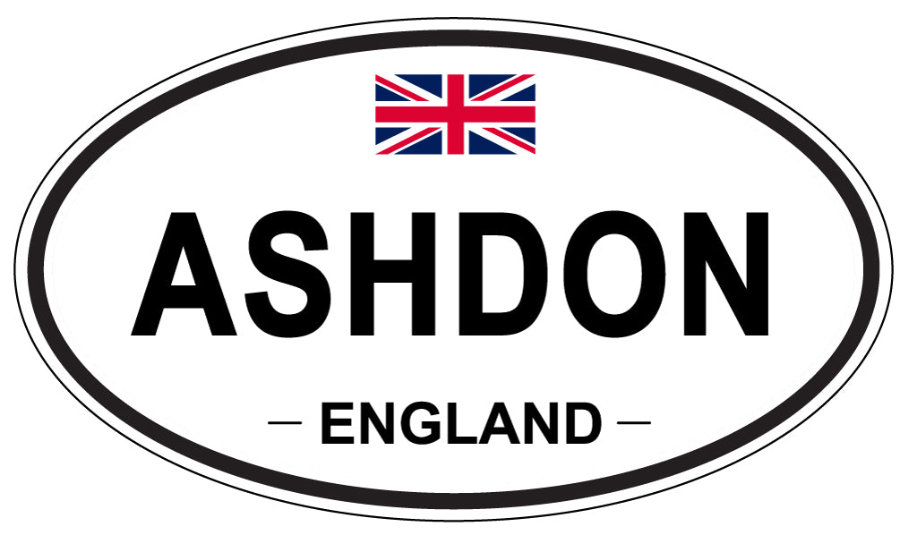 ASHDON, ENGLAND - Oval Sticker